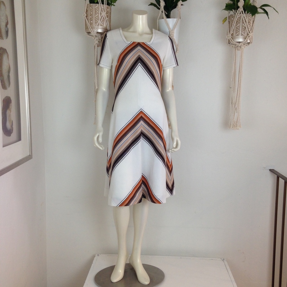 Vintage Striped Chevron Mizli Dress